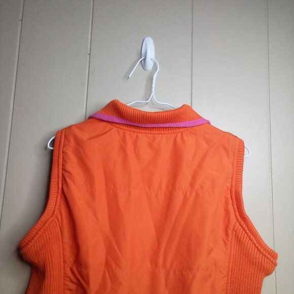 Tommy Hilfiger Vest Jacket L Full Zip Orange Pink - Picture 2 of 13